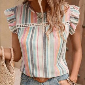 Striped sleeveless top